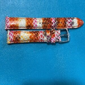 New Without Tags 18mm Michele colorful Snake Print Watch Strap